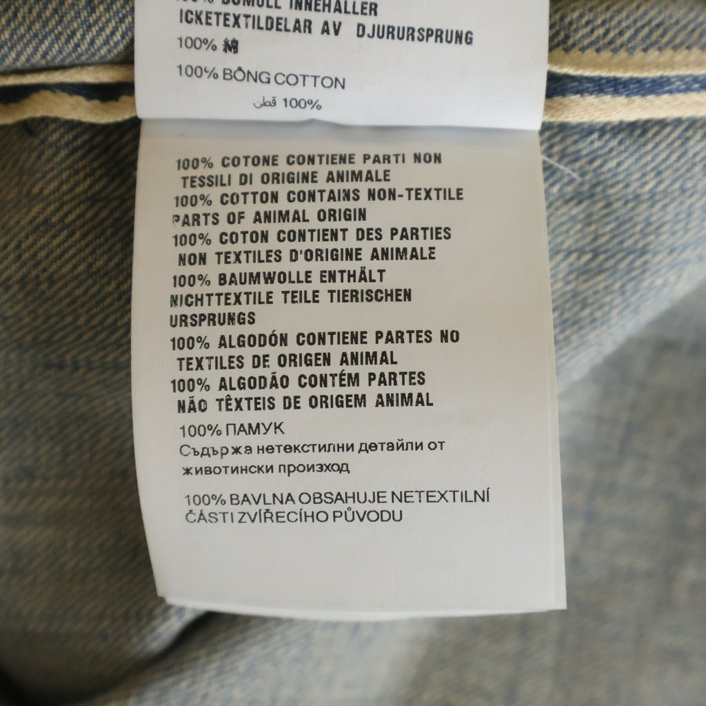 PRADA(プラダ) 23SS DENIM SHIRT 胸ポケット 開襟 デニム半袖シャツ インディゴ GEC068