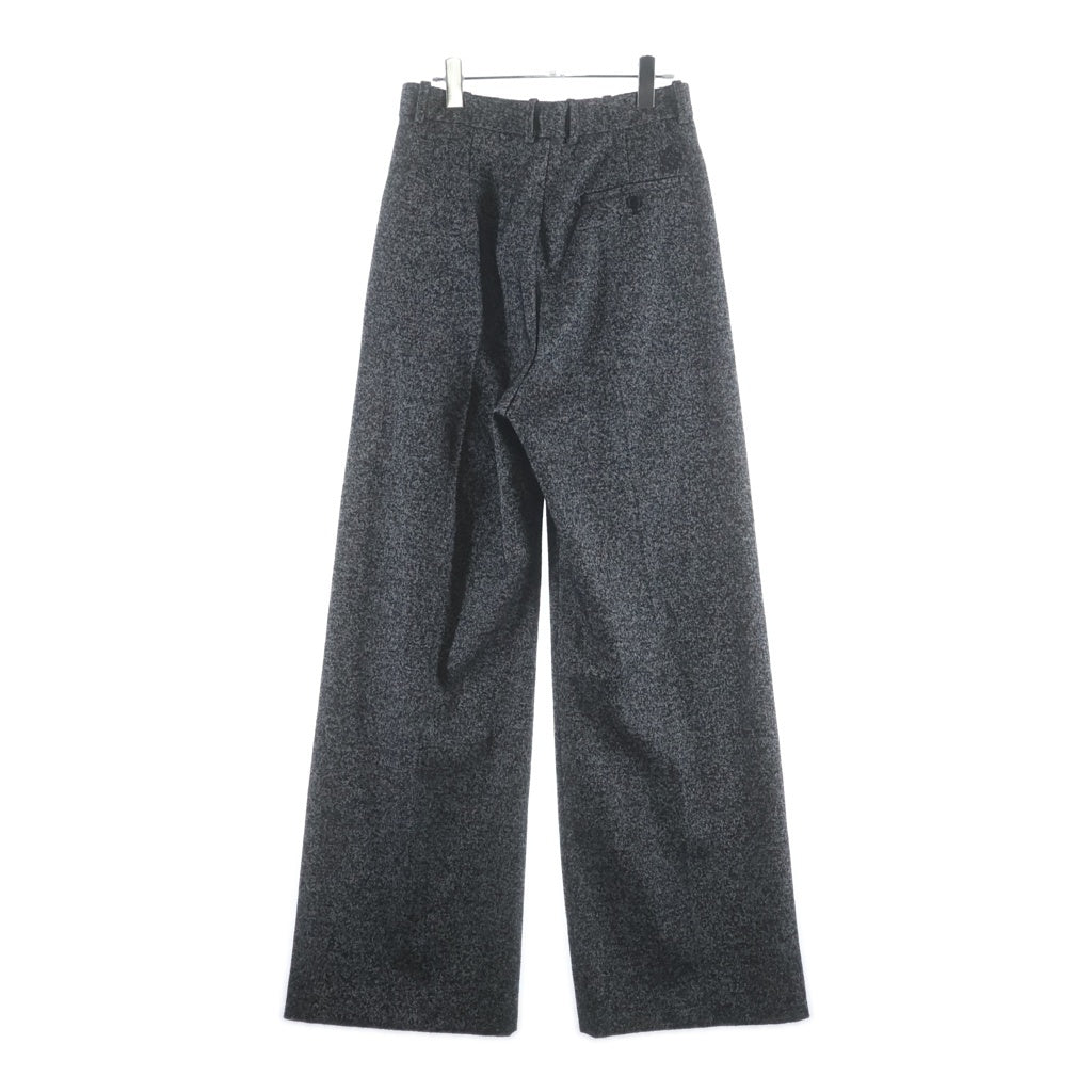 LOEWE(ロエベ) マルチポケット ウール 2タック ワイドスラックスパンツ ブラック H526Y04WH2