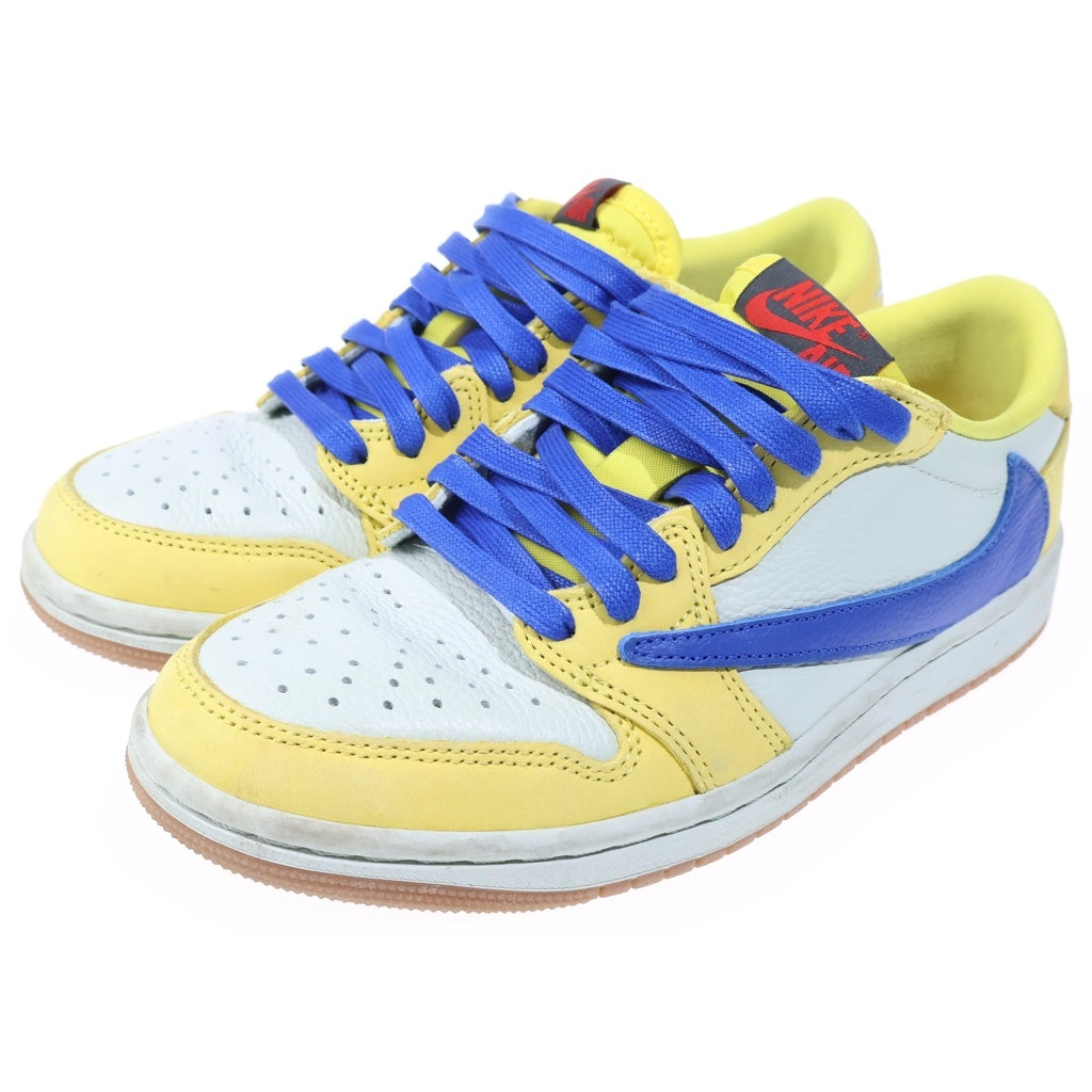 NIKE(ナイキ) ナイキ ×TRAVIS SCOTT WMNS AIR JORDAN 1 RETRO LOW OG CANARY エアジョーダン1 ローカットスニーカー レディース US6/23cm DZ4137-700
