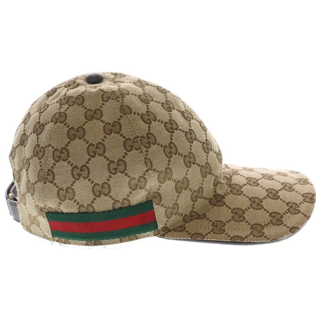 GUCCI(グッチ) GGキャンバス シェリーライン ベースボールキャップ 帽子 ブラウン 200035 KQWBG レディース