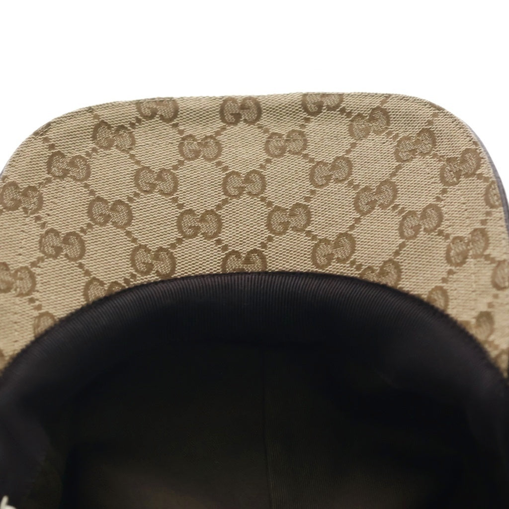 GUCCI(グッチ) GGキャンバス シェリーライン ベースボールキャップ 帽子 ブラウン 200035 KQWBG レディース