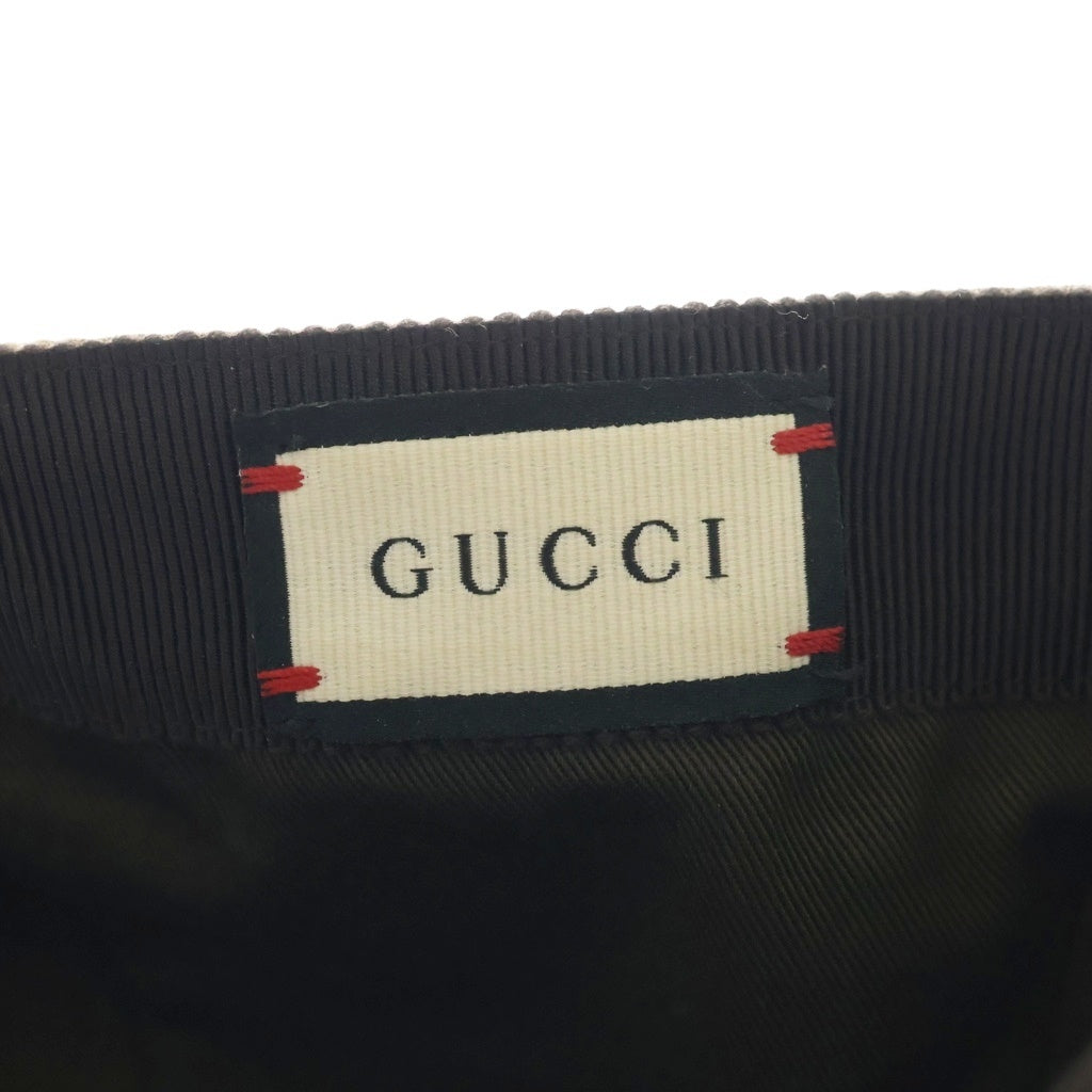 GUCCI(グッチ) GGキャンバス シェリーライン ベースボールキャップ 帽子 ブラウン 200035 KQWBG レディース