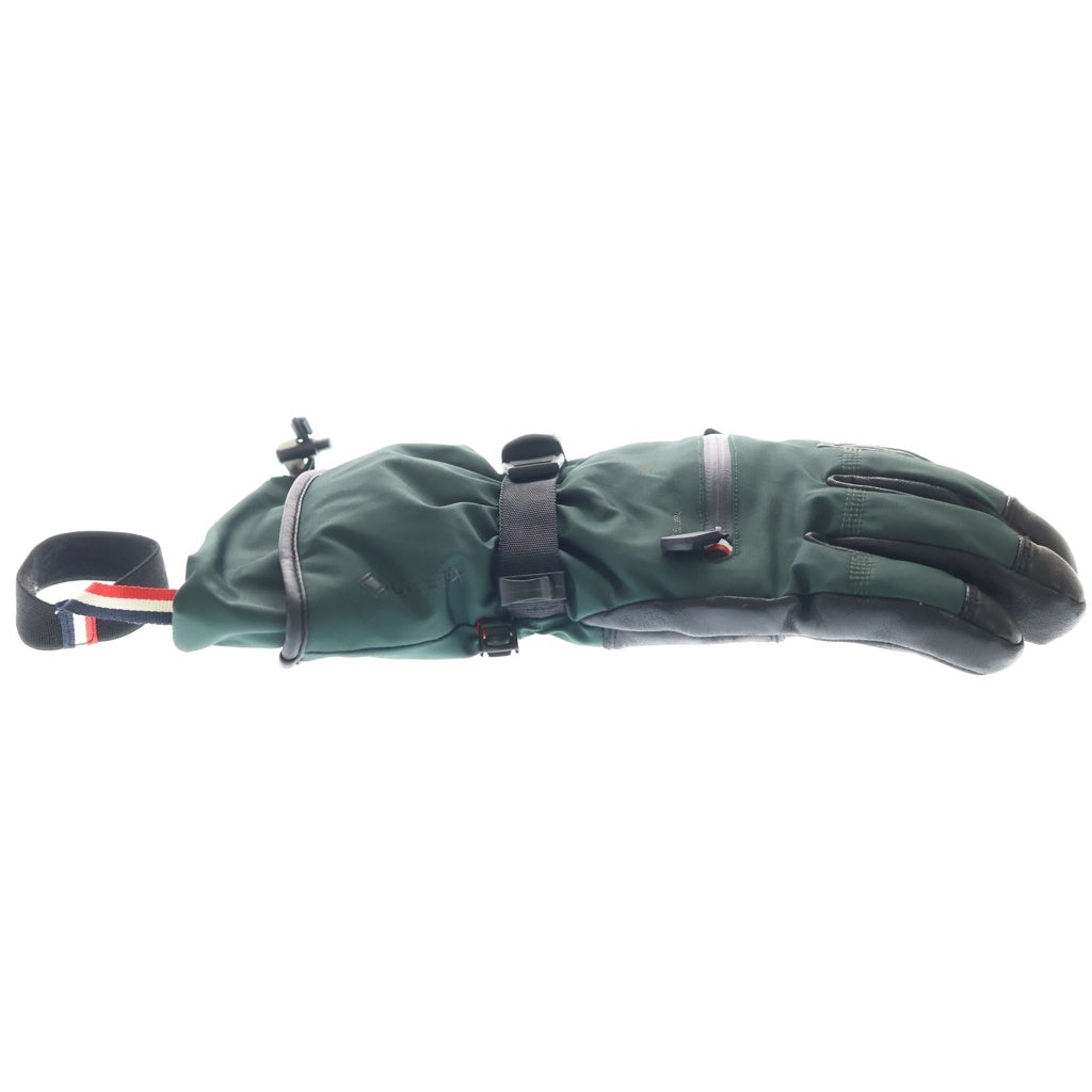 MONCLER(モンクレール) 23AW GLOVES レザー切替 ナイロングローブ グリーン/ブラック I20973A00002
