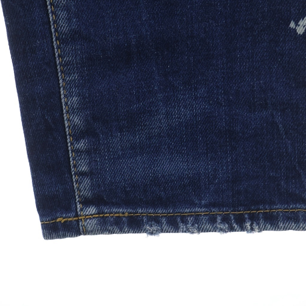 DSQUARED2(ディースクエアード) コットン ダメージ加工 スリムフィット デニムパンツ インディゴ S71LB0723
