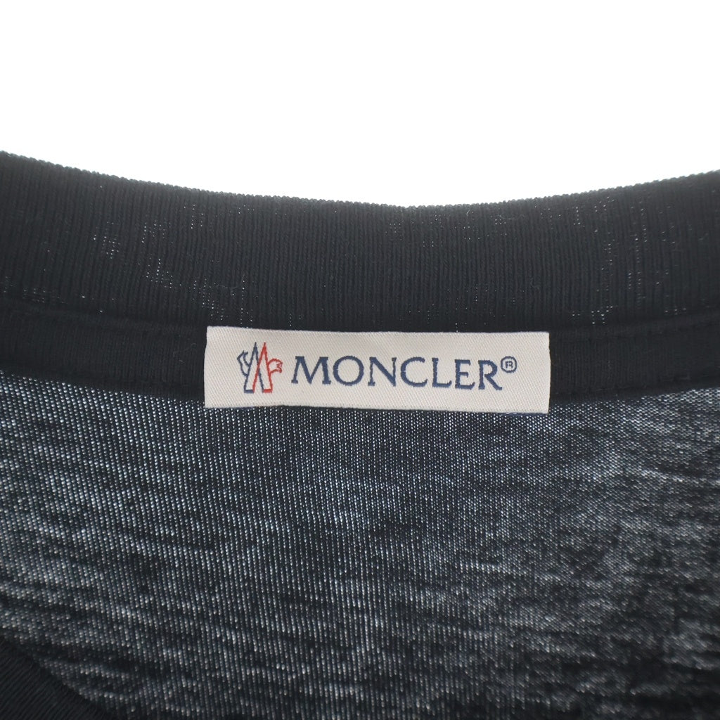 MONCLER(モンクレール) 20AW MAGLIA マグリア フロントロゴプリント クルーネック半袖Tシャツ カットソー ブラック F20918C76510