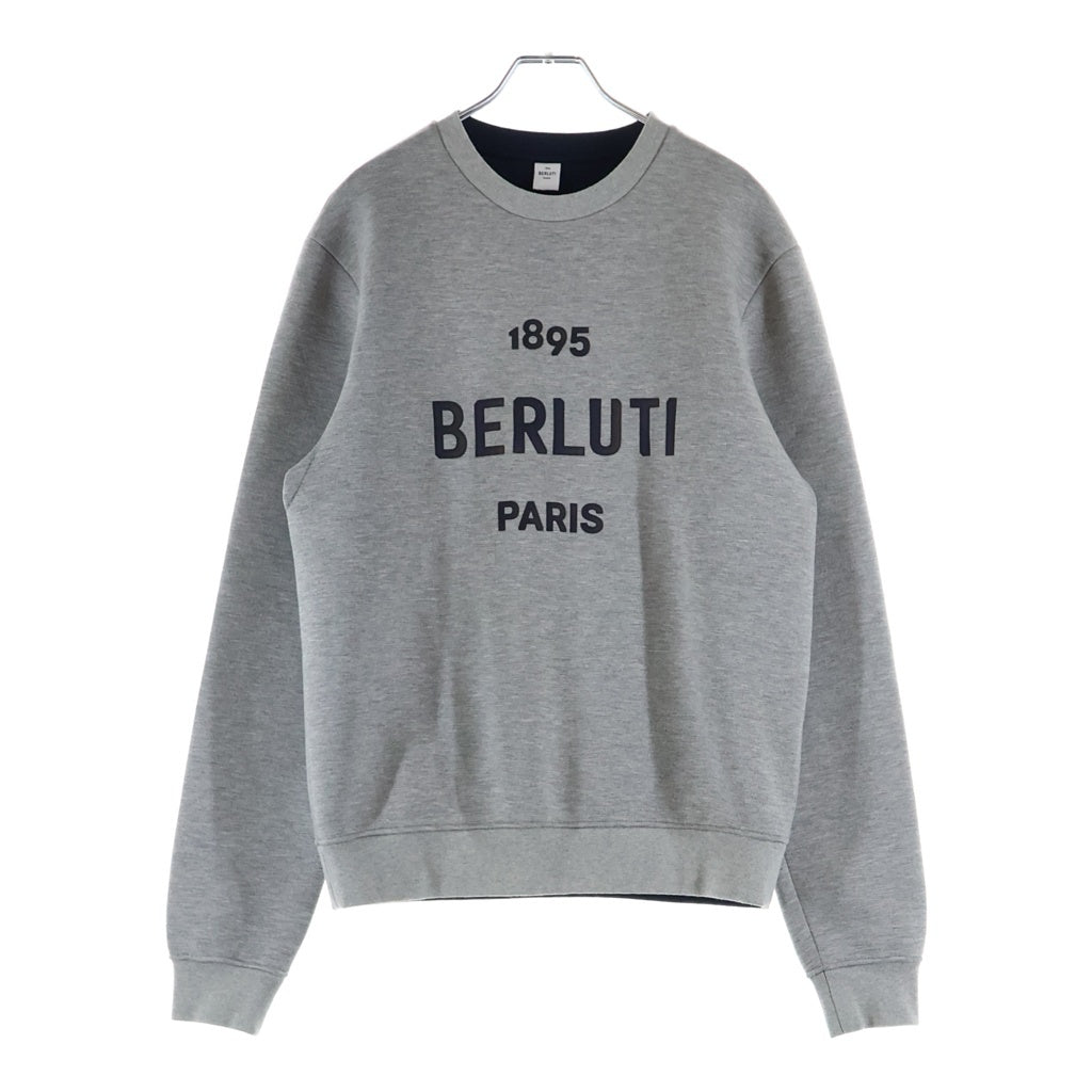 Berluti(ベルルッティ) フロントロゴプリント クルーネックスウェット トレーナー グレー