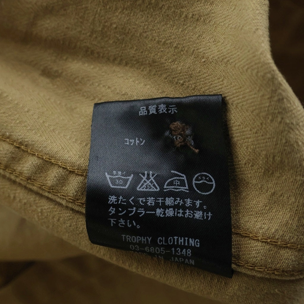 TROPHY CLOTHING(トロフィークロージング) コットン ヘリンボーン シャツジャケット ベージュ
