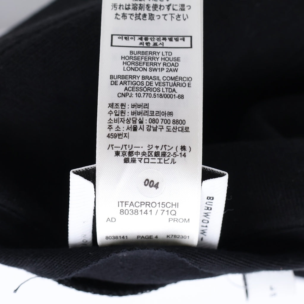 BURBERRY(バーバリー) BASEBALL CAP ロゴエンブロイダリー ベースボールキャップ 帽子 ブラック 8038141