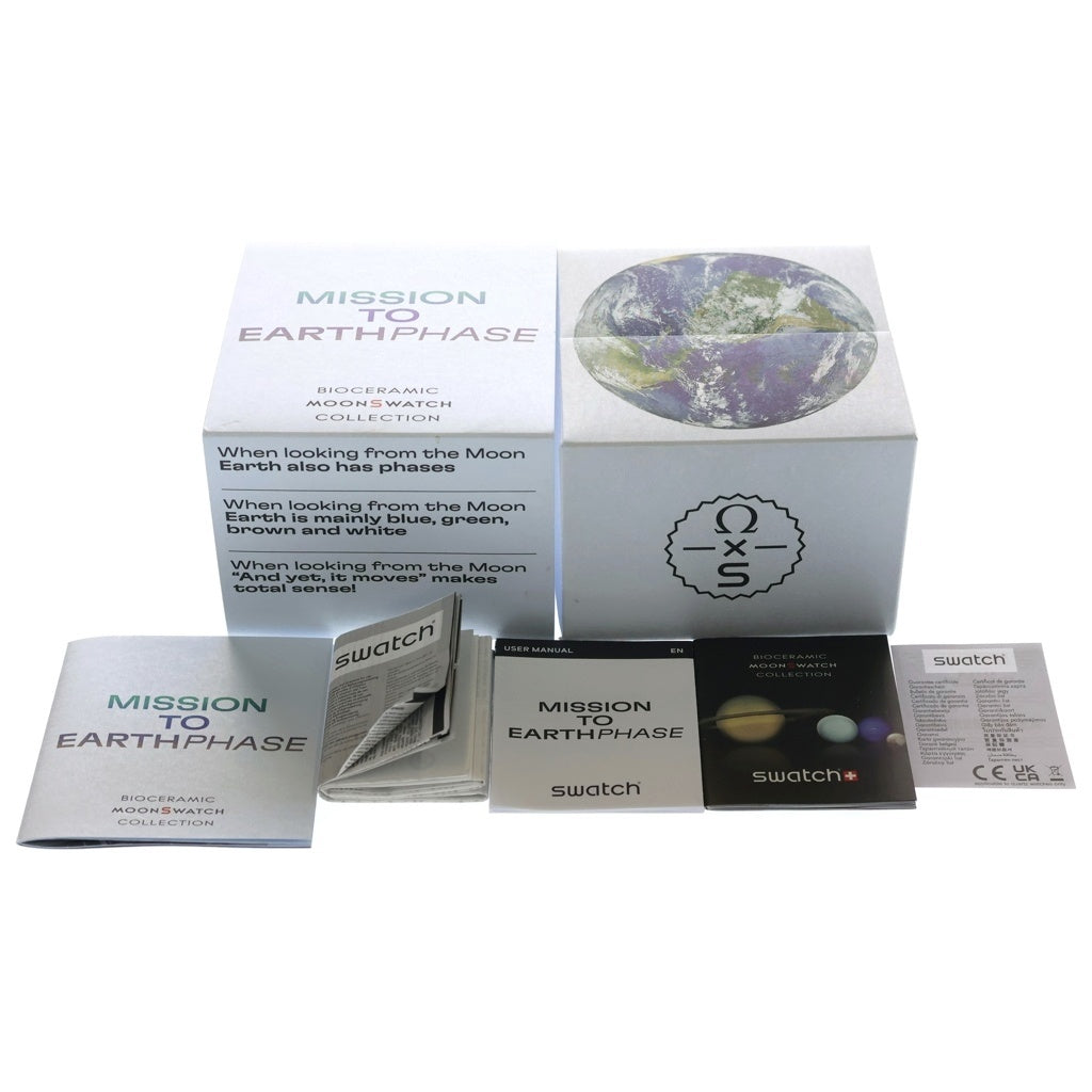 OMEGA(オメガ) ×SWATCH Bioceramic Mission To Earthphase スウォッチ バイオセラミック ミッショントゥアースフェイズ 時計 ウォッチ グレー/ブラック SO33M700
