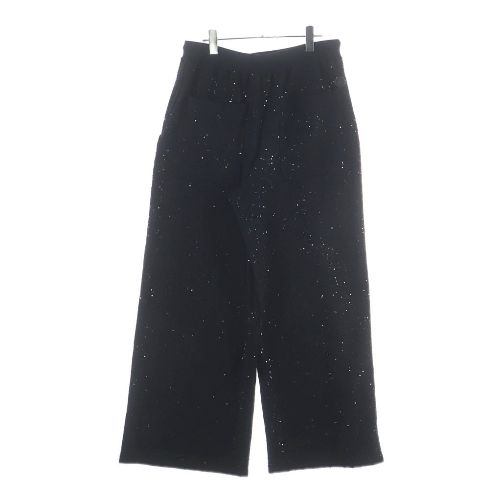 SHINYA KOZUKA(シンヤコズカ) 25SS ARTIST'S MATERIAL IN TROUSERS アーティスト マテリアル スパンコール イージートラウザーパンツ ブラック 2501SK135