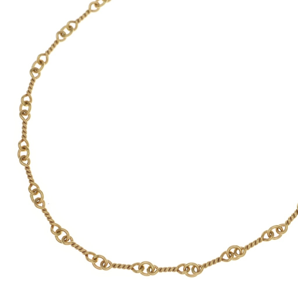 CHROME HEARTS(クロムハーツ) 22K NECKCHAIN T20 ツイストチェーンネックレス 20inch ゴールド BCA015