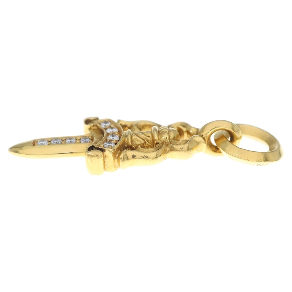 CHROME HEARTS(クロムハーツ) 22K #5 DAGGER P/DIA #5ダガーチャーム PAVEダイヤ ペンダントトップ ゴールド BCA031