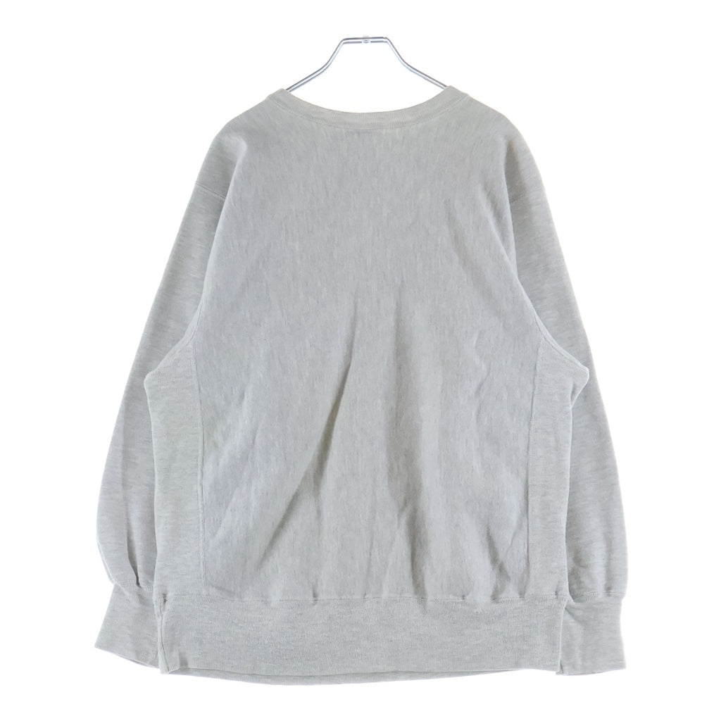 CHAMPION(チャンピオン) 90S ×STUSSY VINTAGE REVERSE WEAVE ステューシー ヴィンテージ リバースウィーブ 2段プリント クルーネック スウェット トレーナー グレー