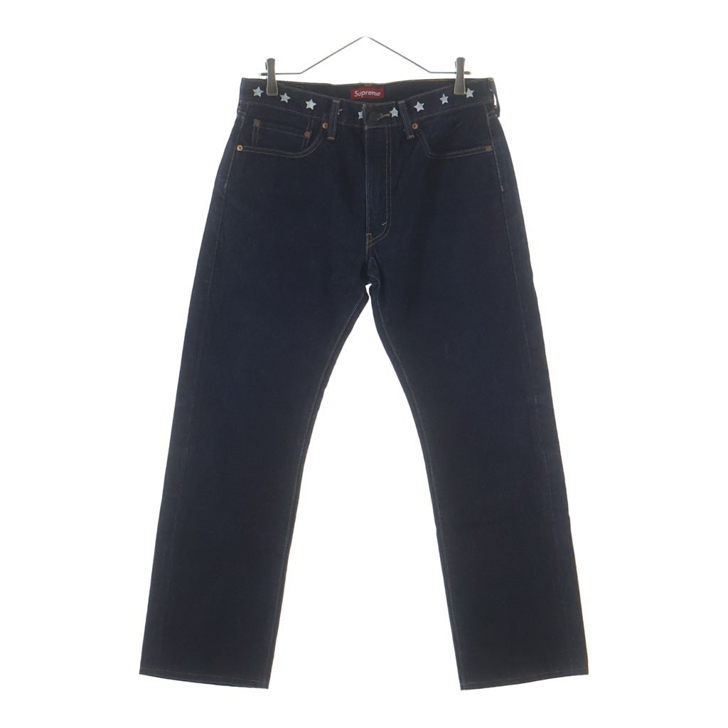 SUPREME(シュプリーム) 11AW ×Levi's 505 Zip Fly Jean リーバイス USA製 スタープリント セルビッチジーンズ ジップフライデニムパンツ インディゴ 00505-0578