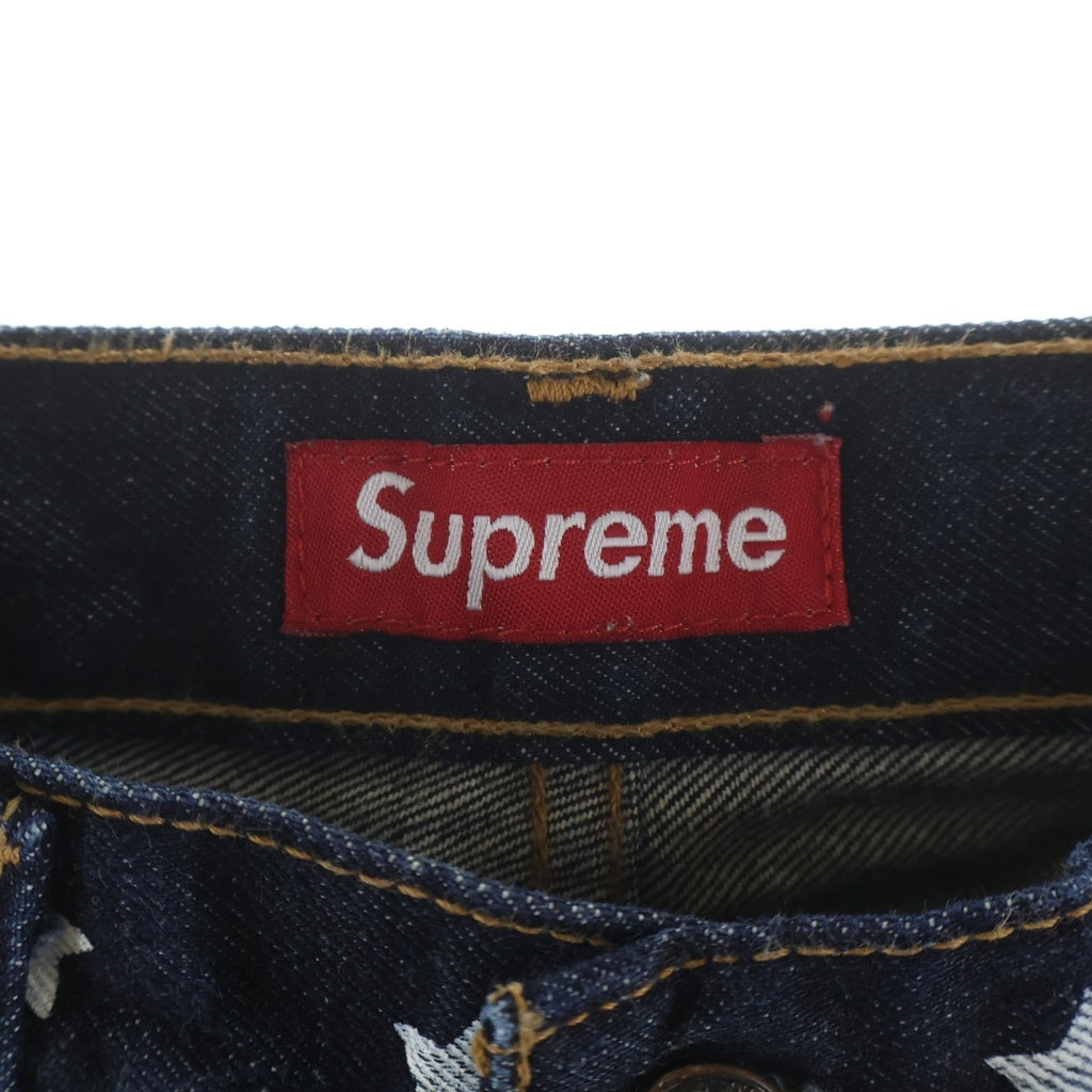 SUPREME(シュプリーム) 11AW ×Levi's 505 Zip Fly Jean リーバイス USA製 スタープリント セルビッチジーンズ ジップフライデニムパンツ インディゴ 00505-0578