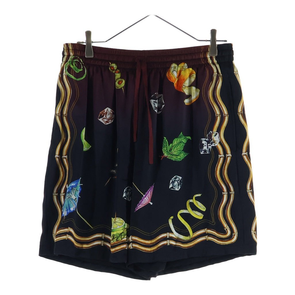 CASABLANCA(カサブランカ) SILK SATIN VISCOSE SHORTS シルクサテン クラブ ビスコースショーツ マルチカラー MS22-TR-012