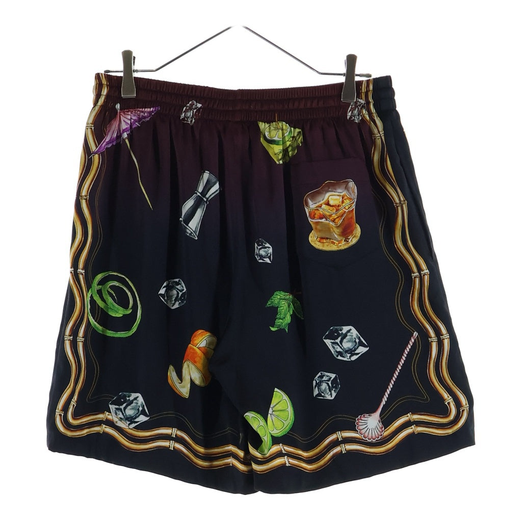 CASABLANCA(カサブランカ) SILK SATIN VISCOSE SHORTS シルクサテン クラブ ビスコースショーツ マルチカラー MS22-TR-012