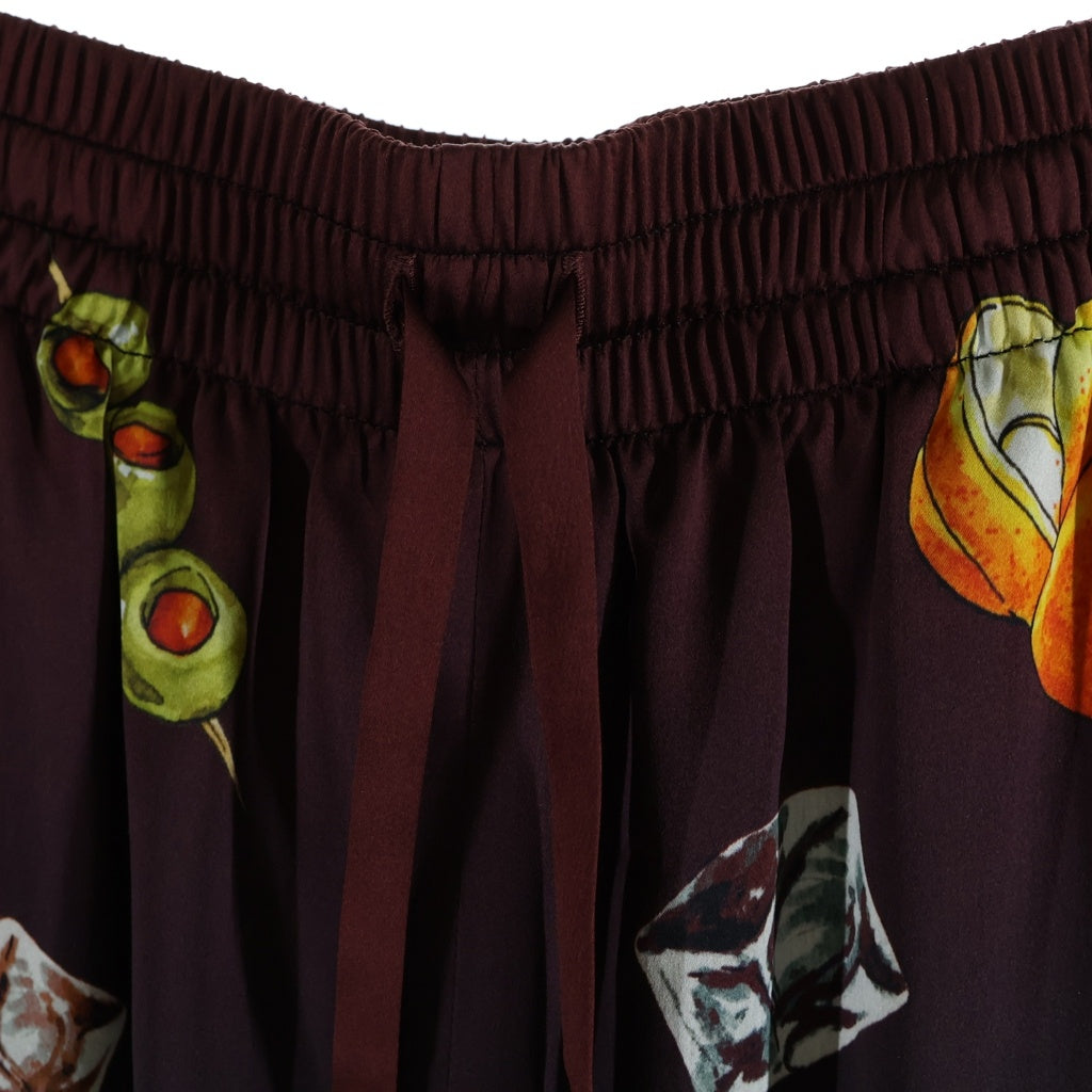 CASABLANCA(カサブランカ) SILK SATIN VISCOSE SHORTS シルクサテン クラブ ビスコースショーツ マルチカラー MS22-TR-012