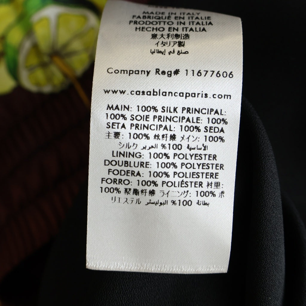 CASABLANCA(カサブランカ) SILK SATIN VISCOSE SHORTS シルクサテン クラブ ビスコースショーツ マルチカラー MS22-TR-012