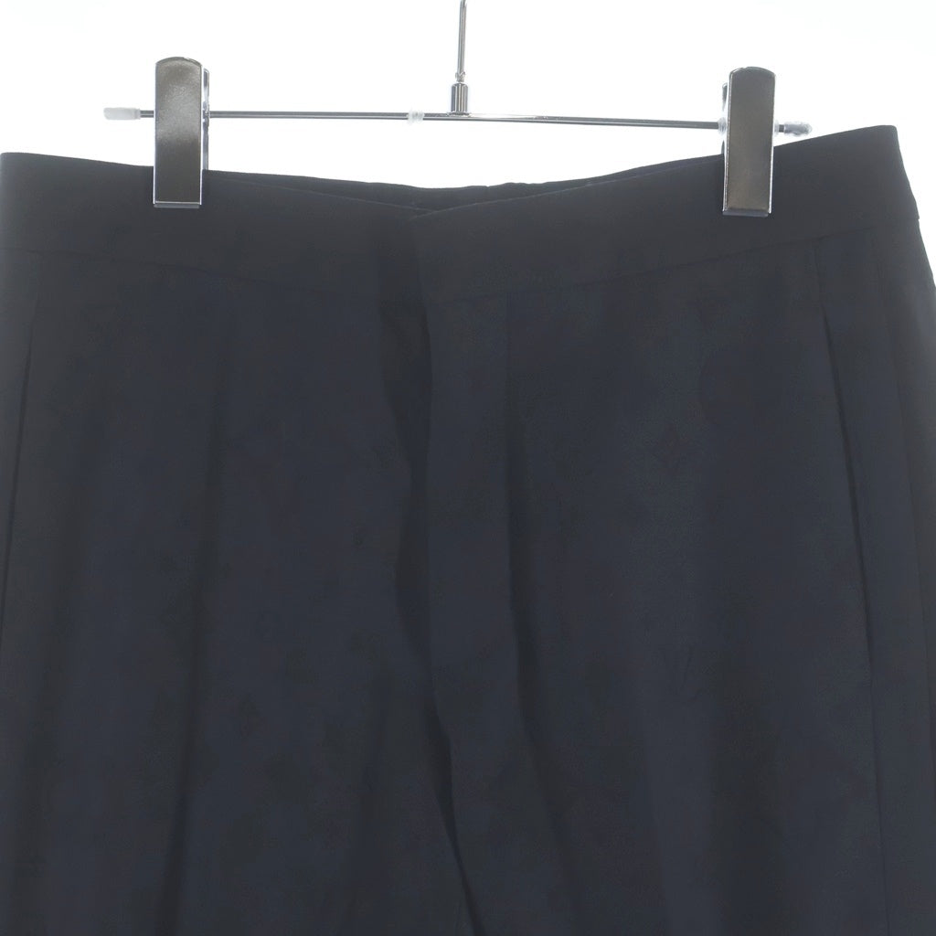 LOUIS VUITTON(ルイヴィトン) 19AW モノグラムエンボスデザイン センタープレス タキシードスラックスパンツ ブラック RM192F OSN HHCP3W