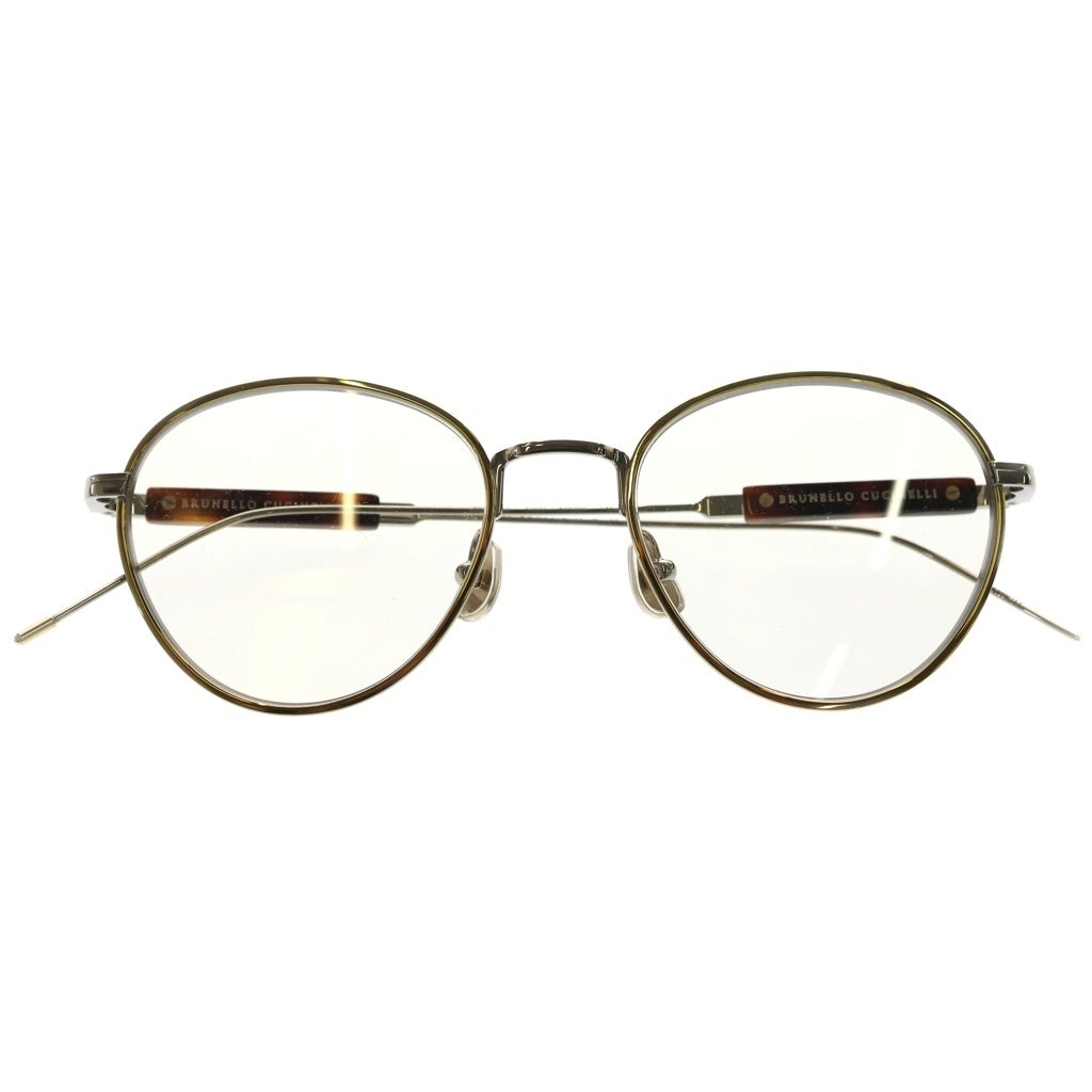 BRUNELLO CUCINELLI(ブルネロクチネリ) BC1003T ラウンドフレーム サングラス メガネ シルバー