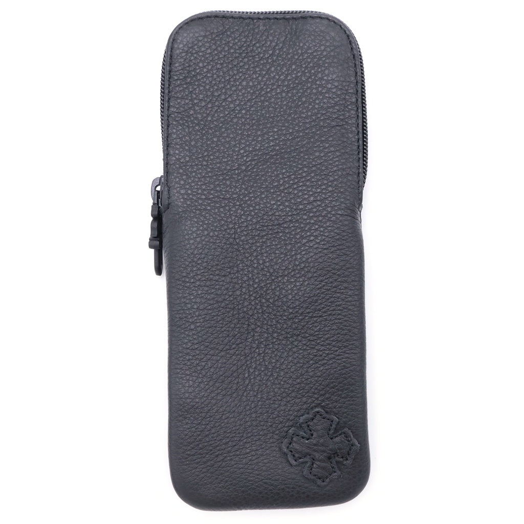 CHROME HEARTS(クロムハーツ) CASE レザー ダガージップ アイウェア メガネケース ブラック