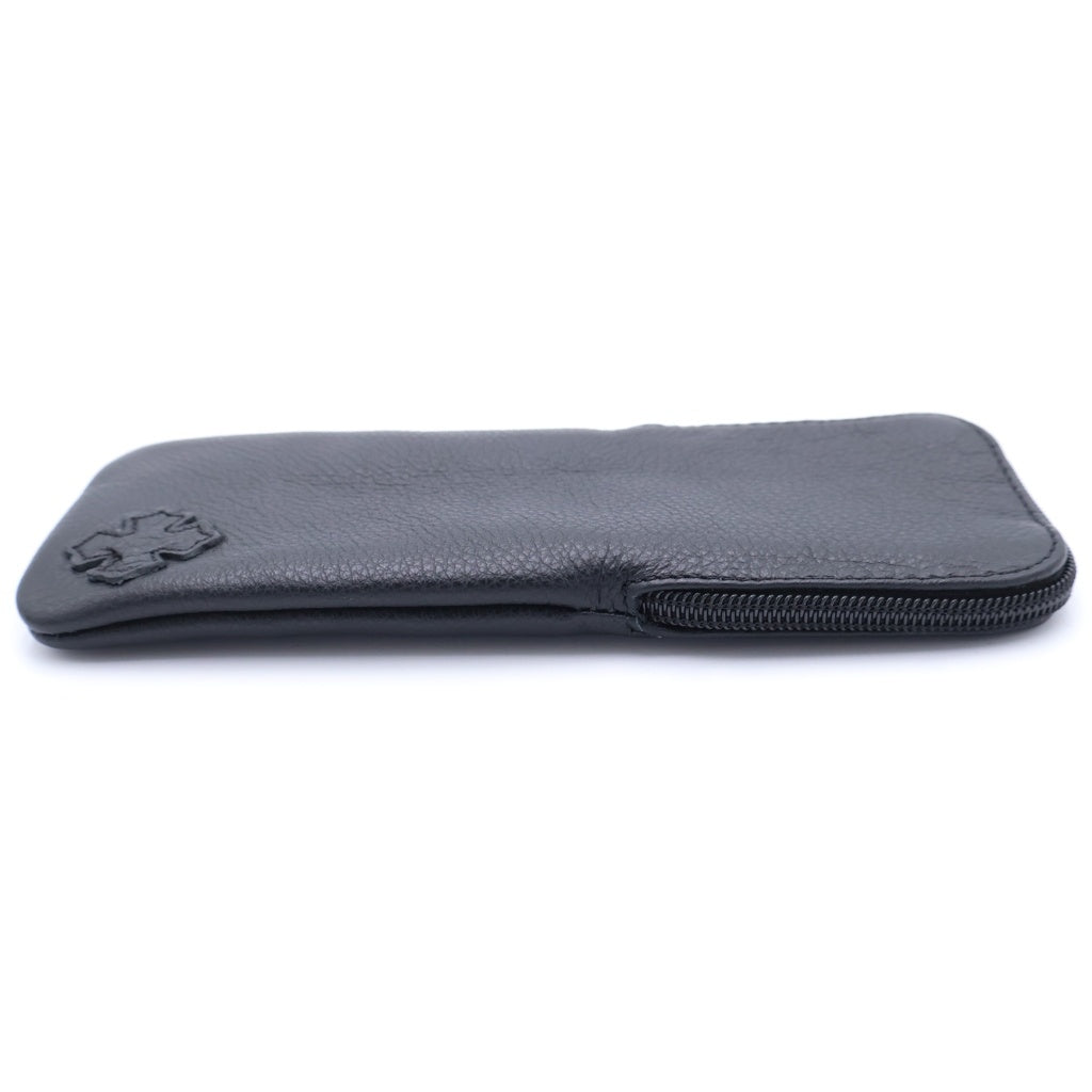 CHROME HEARTS(クロムハーツ) CASE レザー ダガージップ アイウェア メガネケース ブラック