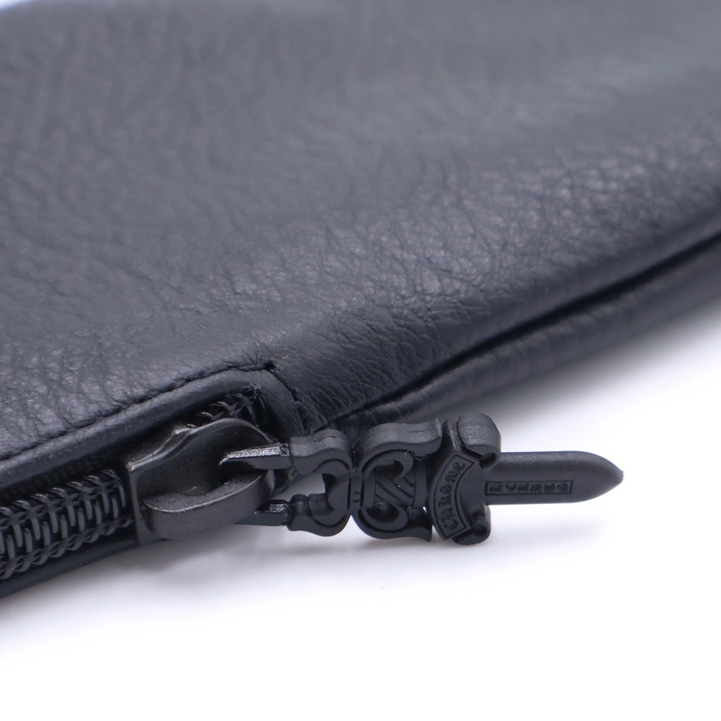 CHROME HEARTS(クロムハーツ) CASE レザー ダガージップ アイウェア メガネケース ブラック