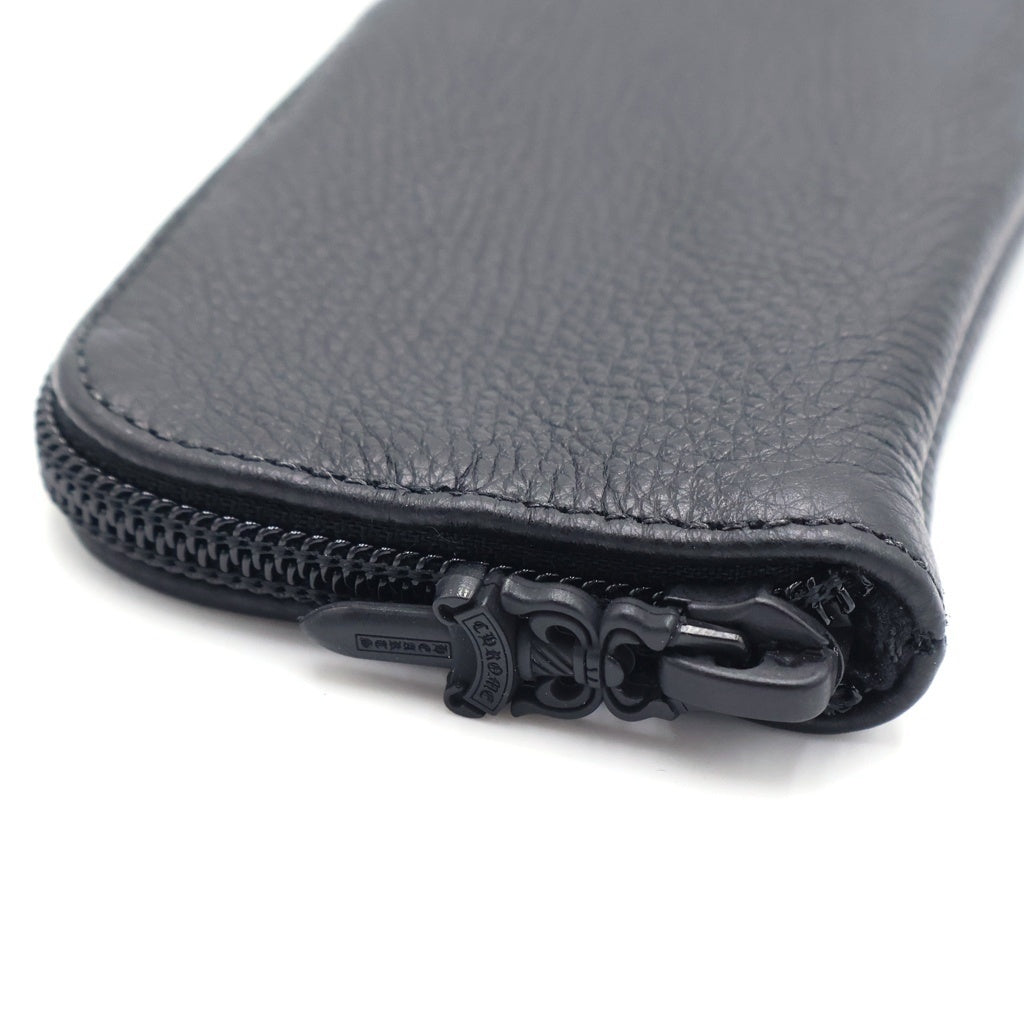 CHROME HEARTS(クロムハーツ) CASE レザー ダガージップ アイウェア メガネケース ブラック