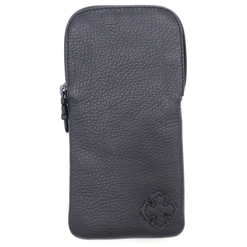 CHROME HEARTS(クロムハーツ) CASE レザー ダガージップ アイウェア メガネケース ブラック