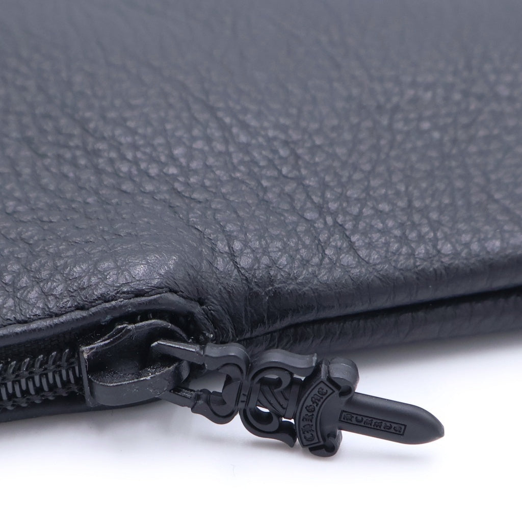 CHROME HEARTS(クロムハーツ) CASE レザー ダガージップ アイウェア メガネケース ブラック