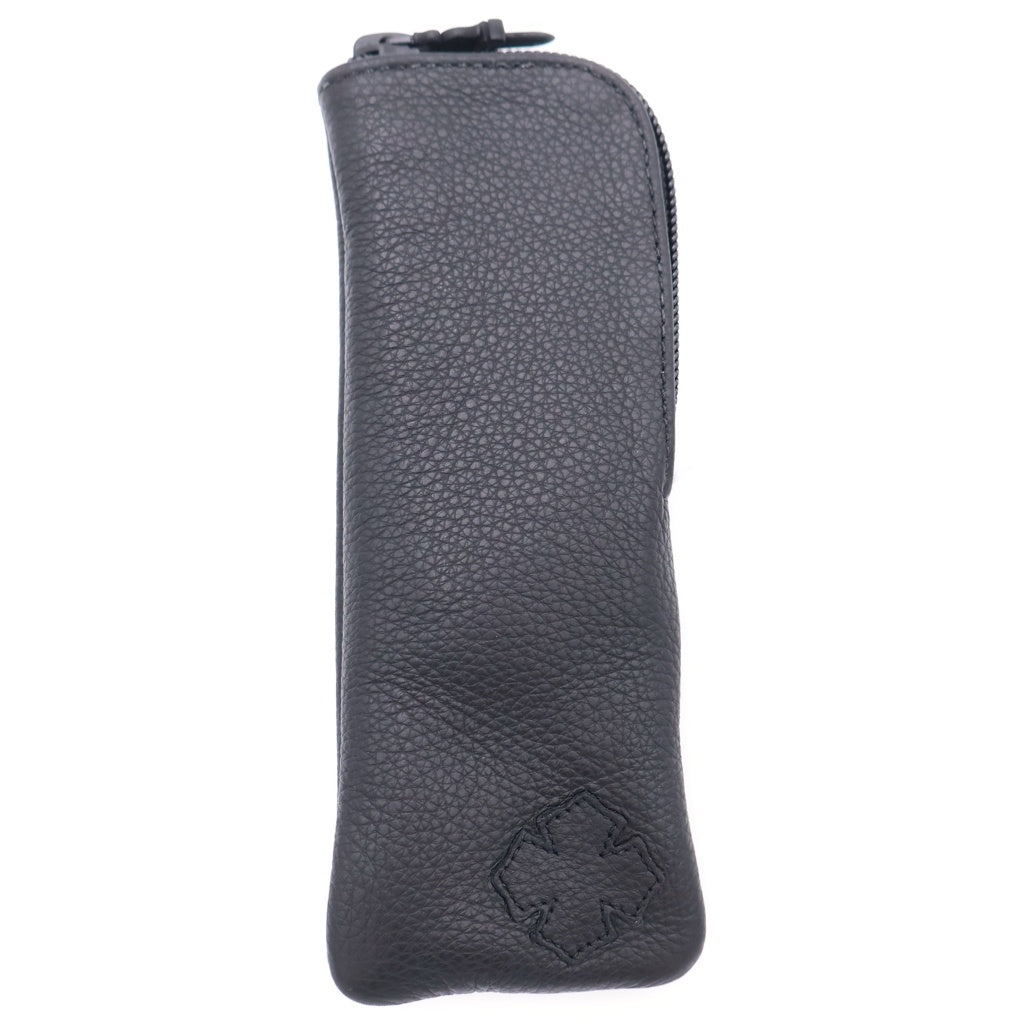 CHROME HEARTS(クロムハーツ) CASE レザー ダガージップ アイウェア メガネケース ブラック