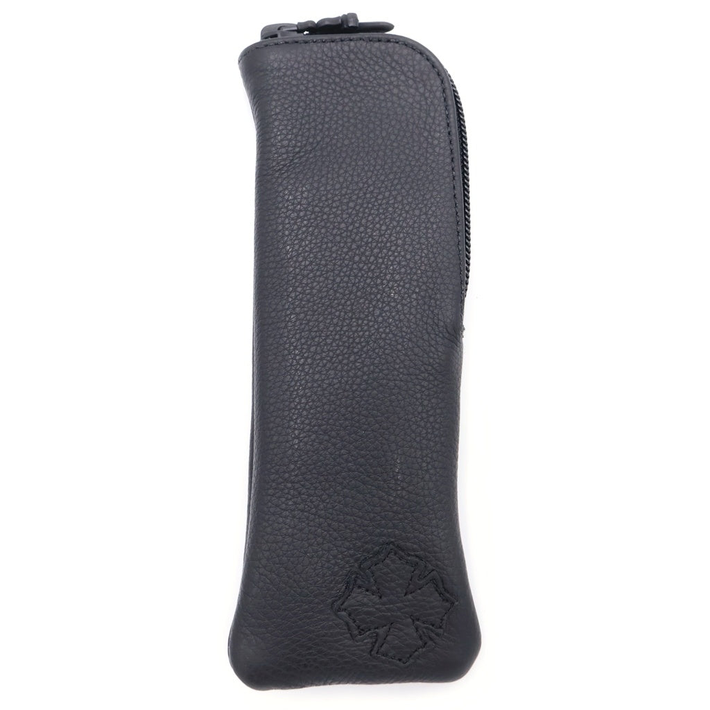 CHROME HEARTS(クロムハーツ) CASE レザー ダガージップ アイウェア メガネケース ブラック