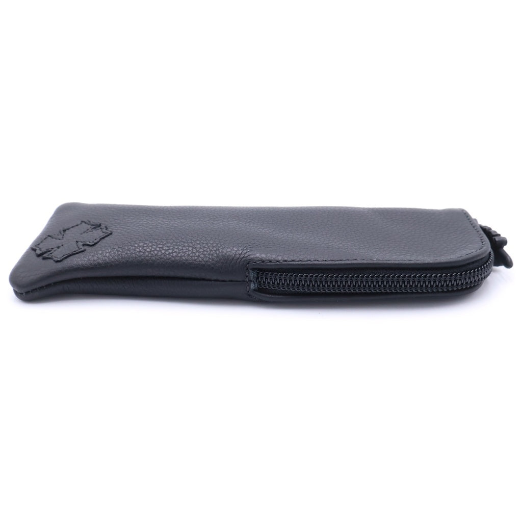 CHROME HEARTS(クロムハーツ) CASE レザー ダガージップ アイウェア メガネケース ブラック