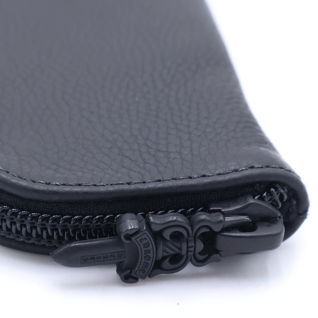 CHROME HEARTS(クロムハーツ) CASE レザー ダガージップ アイウェア メガネケース ブラック