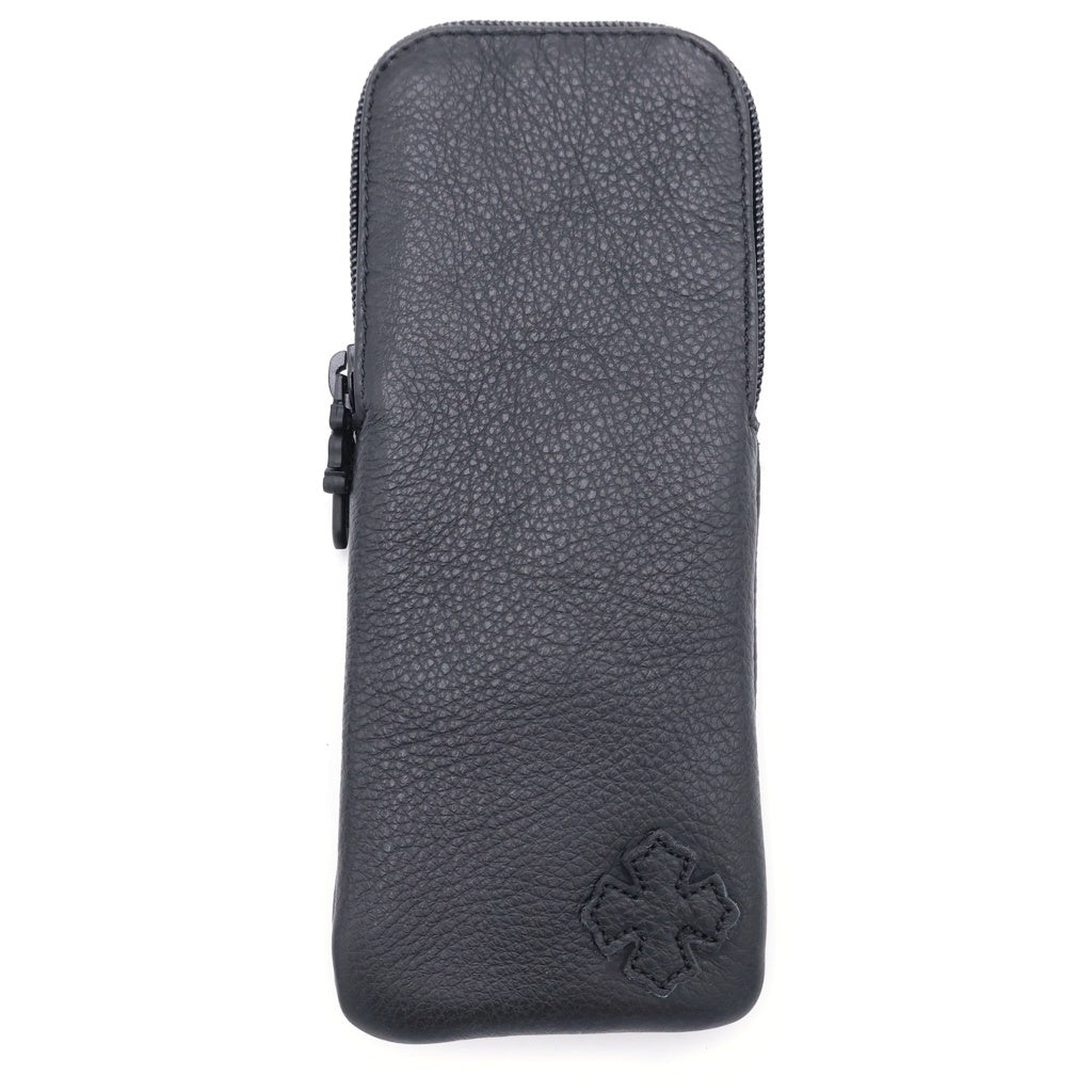 CHROME HEARTS(クロムハーツ) CASE レザー ダガージップ アイウェア メガネケース ブラック
