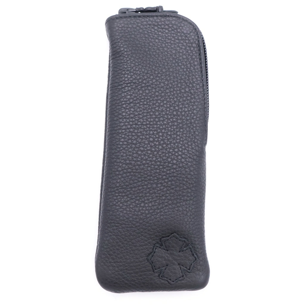CHROME HEARTS(クロムハーツ) CASE レザー ダガージップ アイウェア メガネケース ブラック