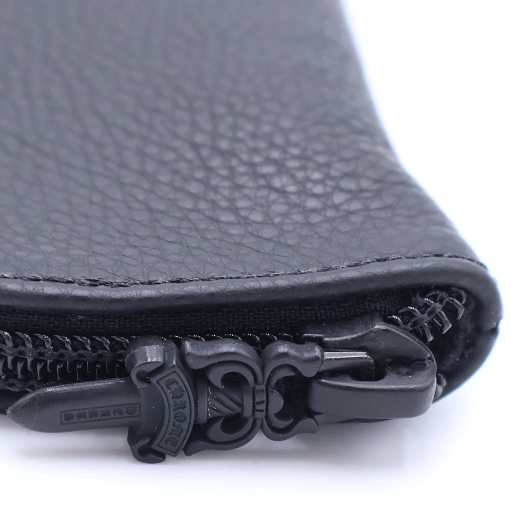 CHROME HEARTS(クロムハーツ) CASE レザー ダガージップ アイウェア メガネケース ブラック