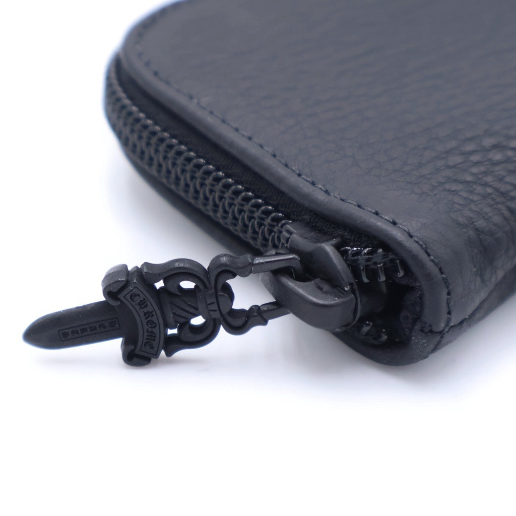 CHROME HEARTS(クロムハーツ) CASE レザー ダガージップ アイウェア メガネケース ブラック