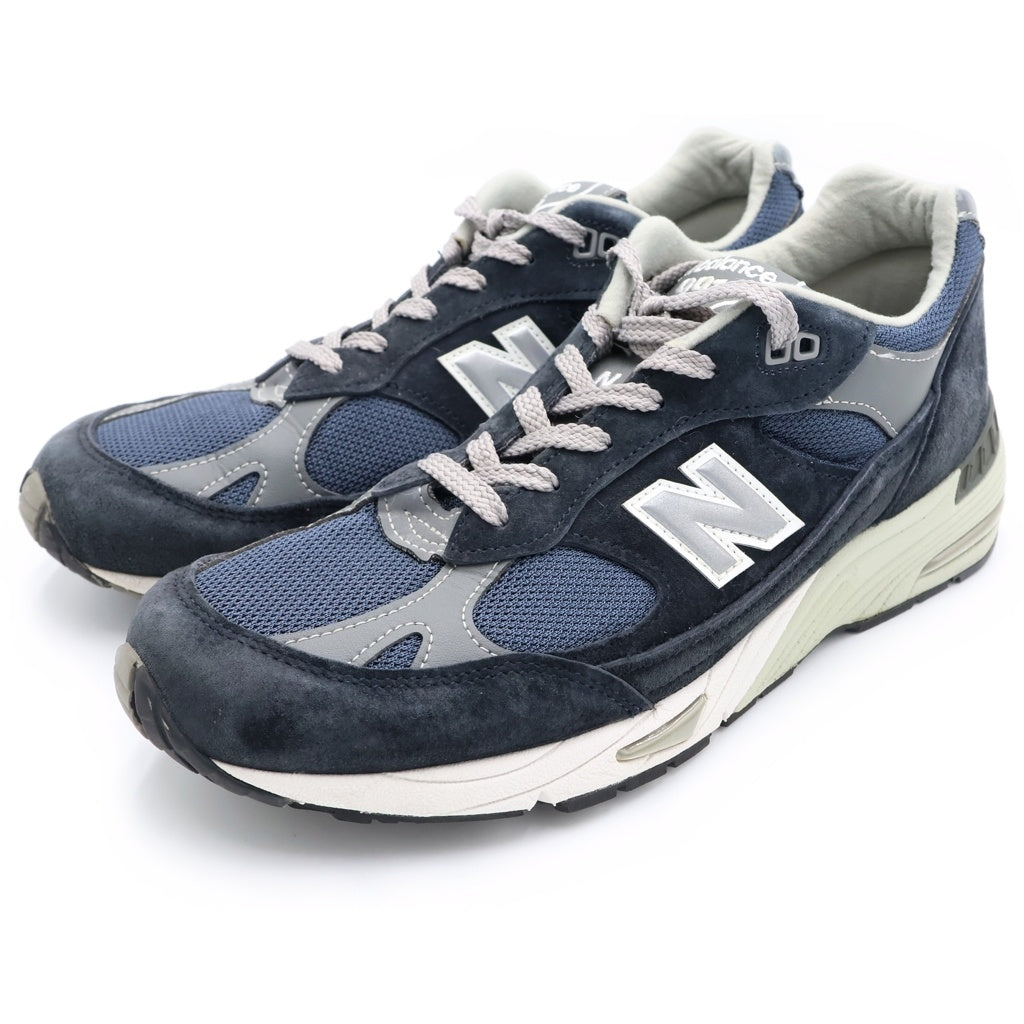 New Balance(ニューバランス) M991NV メッシュ スウェードレザー ローカットスニーカー ネイビー US9.5