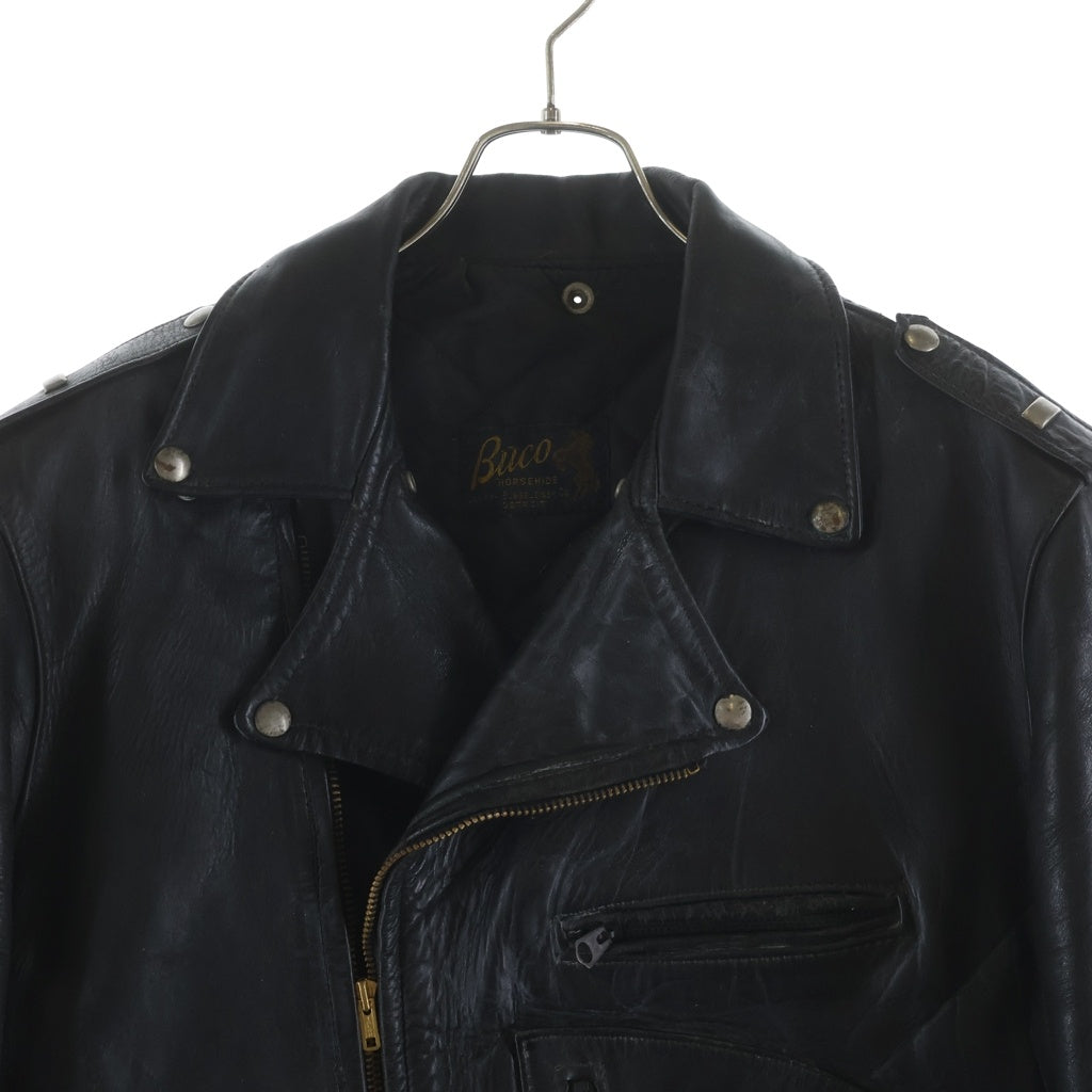 BUCO(ブコ) 50s VINTAGE J-24 HORSE HIDE ダブルライダースジャケット ホースハイド ブラック