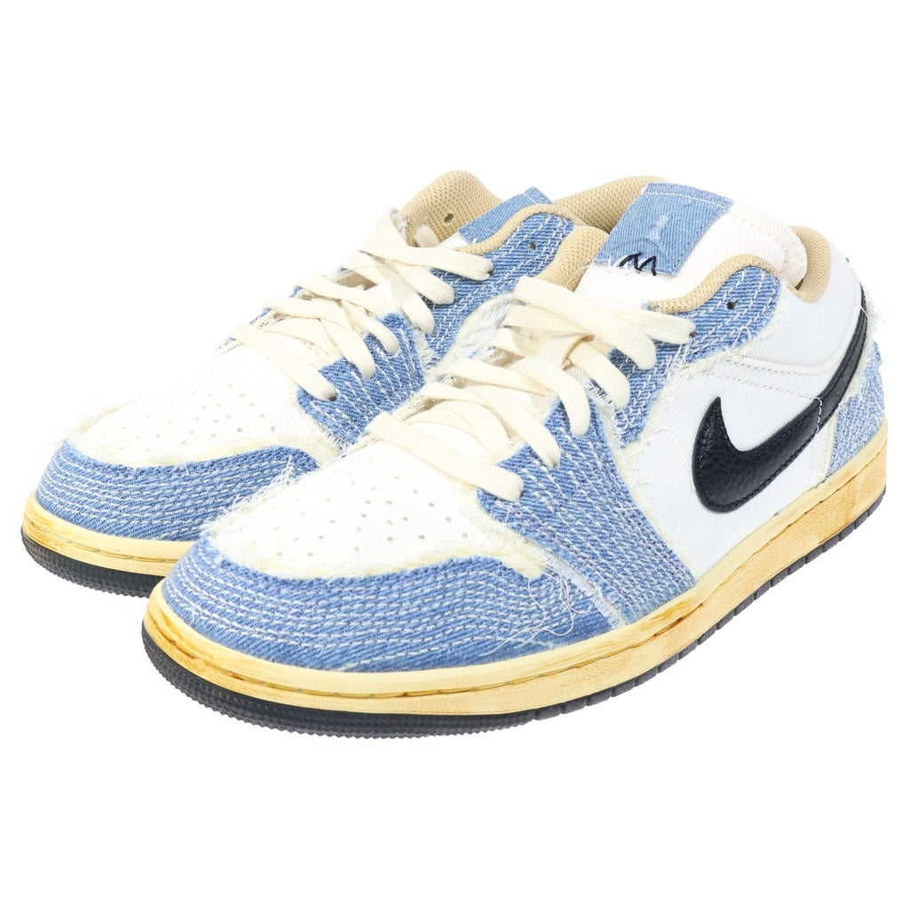 NIKE(ナイキ) IR JORDAN 1 LOW SE World Make Japan エア ジョーダン 1 ロー ワールド メイク ジャパン ローカットスニーカー ホワイト/ブルー US8.5/26.5cm FN7670-493