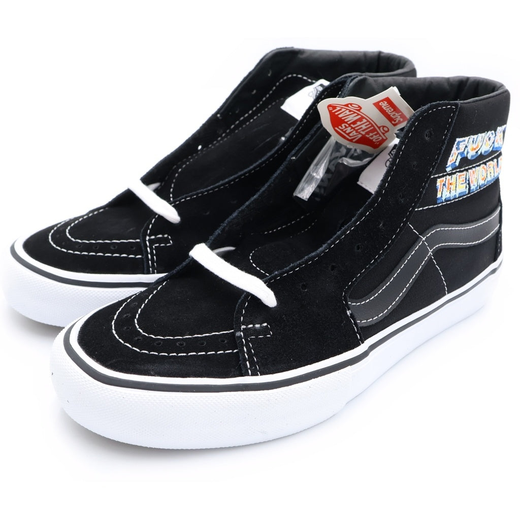 SUPREME(シュプリーム) ×Fuck The World SK8-HI PRO バンズ ファック ザ ワールド ハイカットスニーカー ブラック/ホワイト US8/26cm VN0A45JDSY1