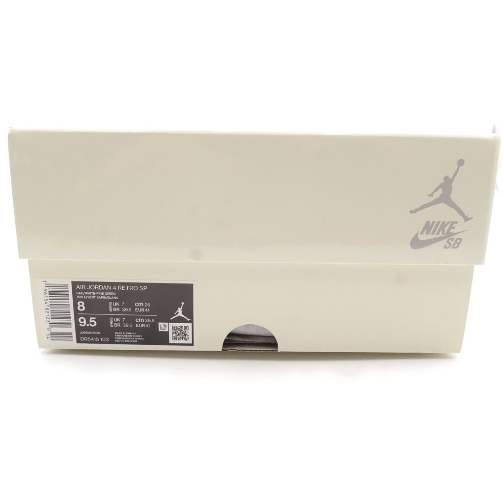 NIKE(ナイキ) AIR JORDAN 4 RETRO SP PINE GREEN エアジョーダン4 レトロ パイングリーン ハイカットスニーカー ホワイト/グリーン US8/26cm DR5415-103