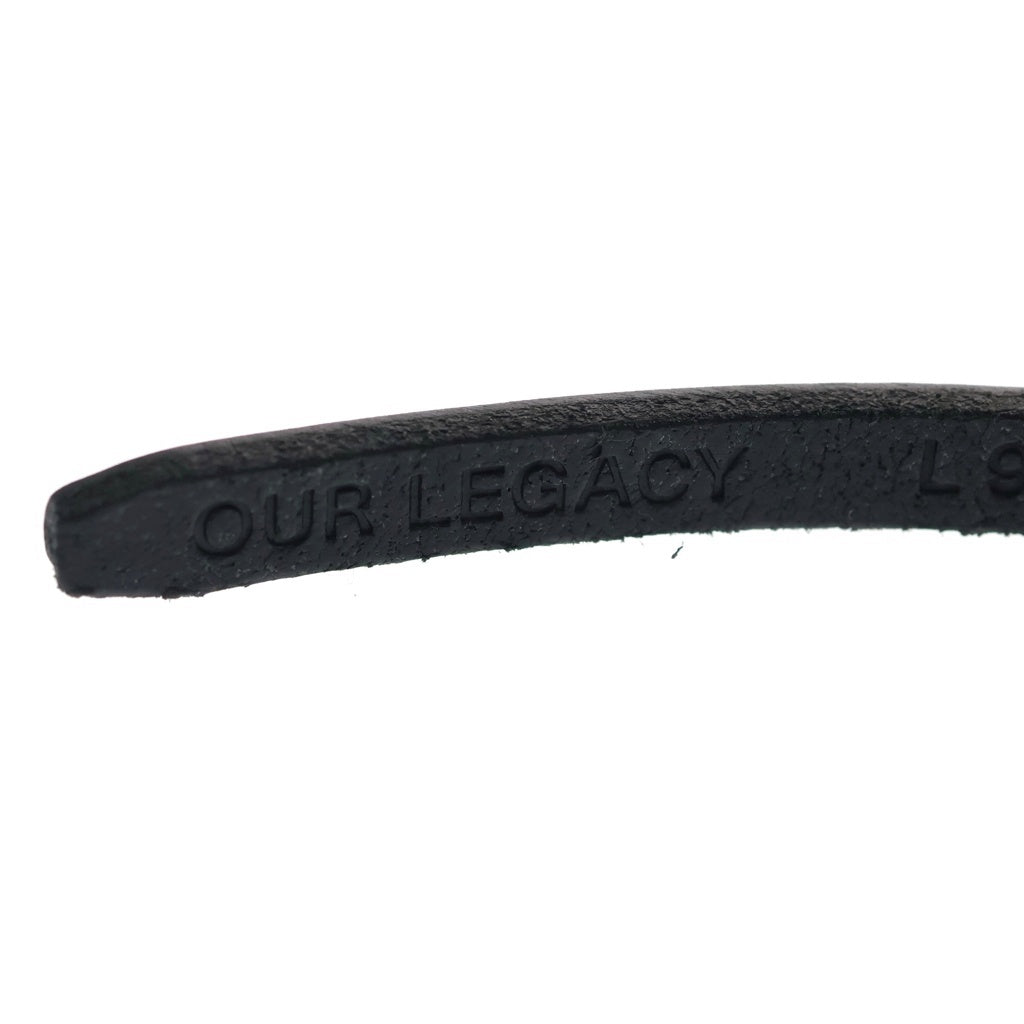 OUR LEGACY(アワーレガシー) 26SS BILLOW BELT ビロウベルト レザー ブラック/シルバー A2268BOI