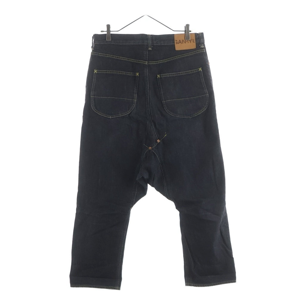 GANRYU(ガンリュウ) 15SS AD2014 ジップフライ サルエルデニムパンツ ブラック EO-P004