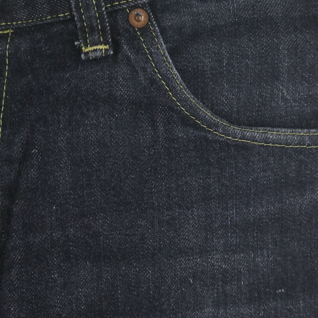 GANRYU(ガンリュウ) 15SS AD2014 ジップフライ サルエルデニムパンツ ブラック EO-P004