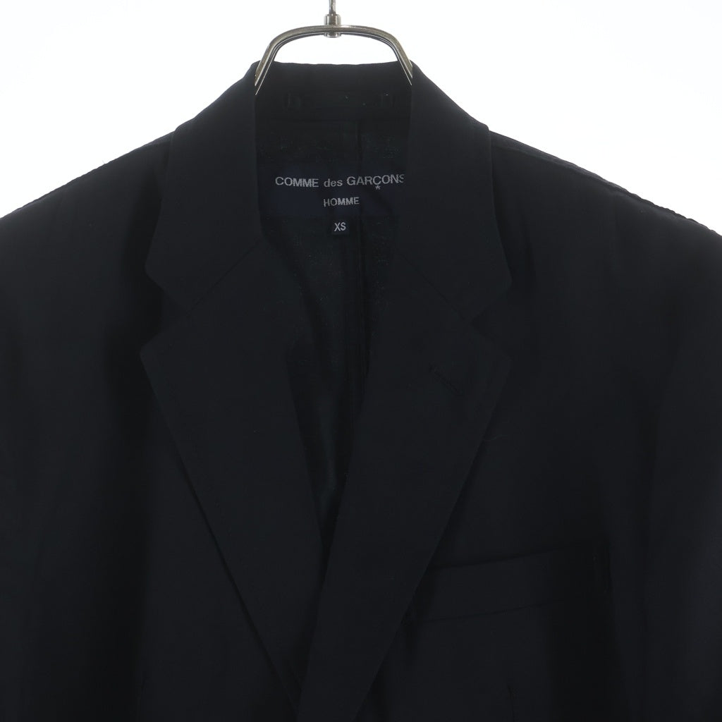 COMME des GARCONS HOMME(コムデギャルソンオム) 16SS AD2015 2B ウール シングルテーラードジャケット ブラック HQ-J003