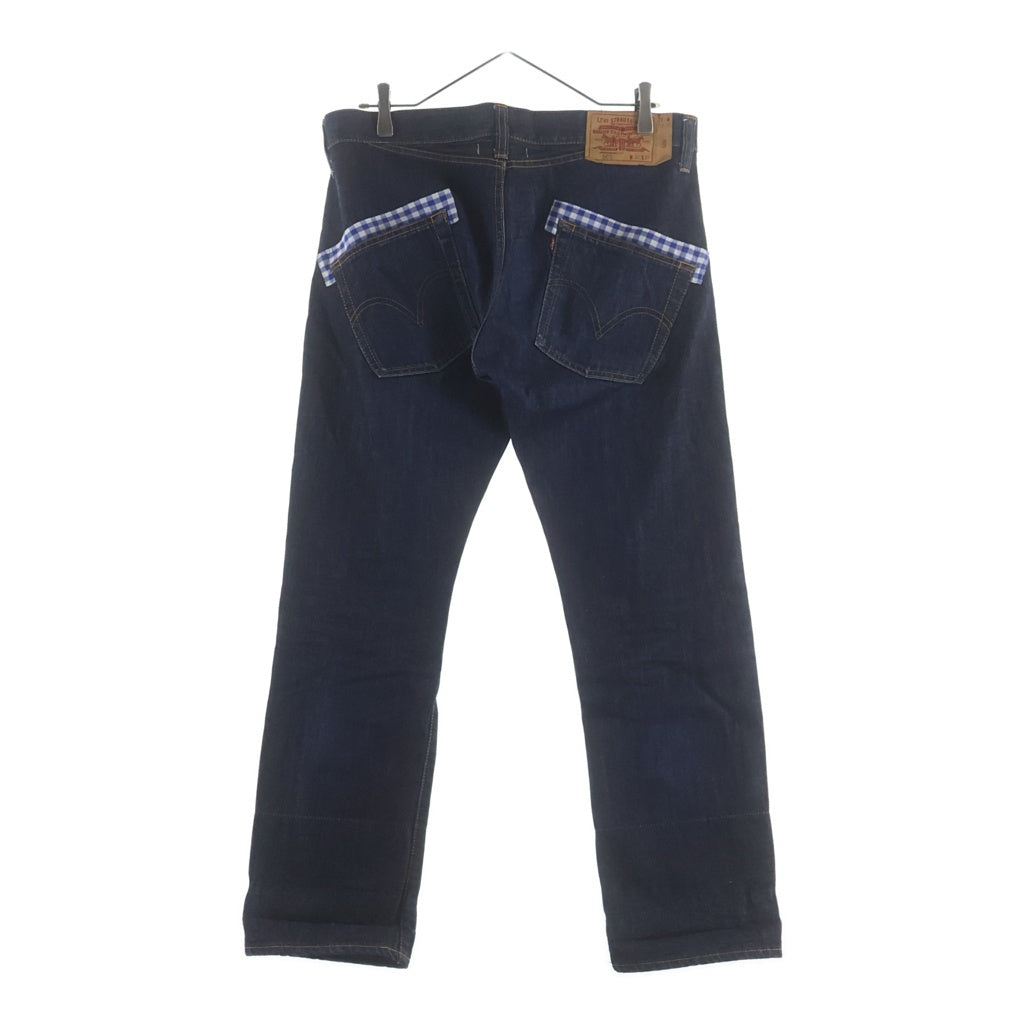 JUNYA WATANABE COMME des GARCONS(ジュンヤワタナベ コムデギャルソン) ×Levi's AD2009 505 リーバイス チェック柄ドッキング ジップフライデニムパンツ インディゴ WZ-P801