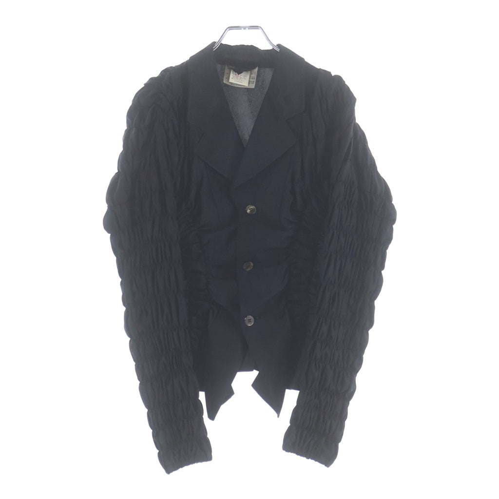 COMME des GARCONS(コムデギャルソン) 90S ARCHIVE アーカイブ ギャザーデザイン オープンカラー 長袖シャツ ブラック レディース GJ-11077M